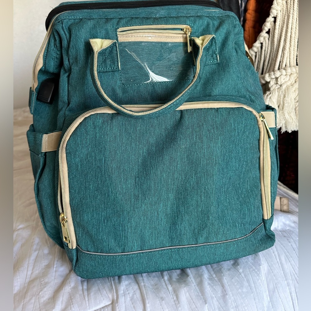 Mommy Bed Backpack with USB Charging and stroller straps - Picture 2 of 11